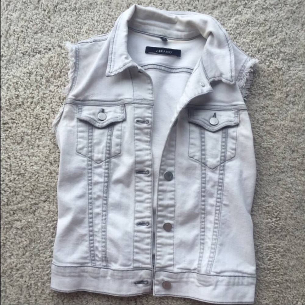 Jbrand light wash denim vest